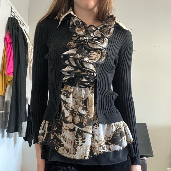 Vintage Lavena blouse top with ruffles Y2K - Picture 2 of 9